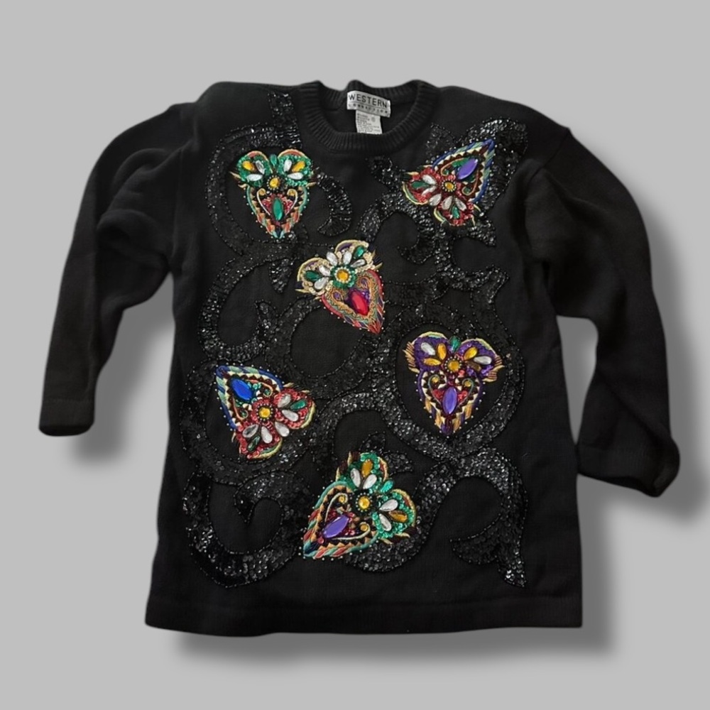 Western Connection sequined sweater